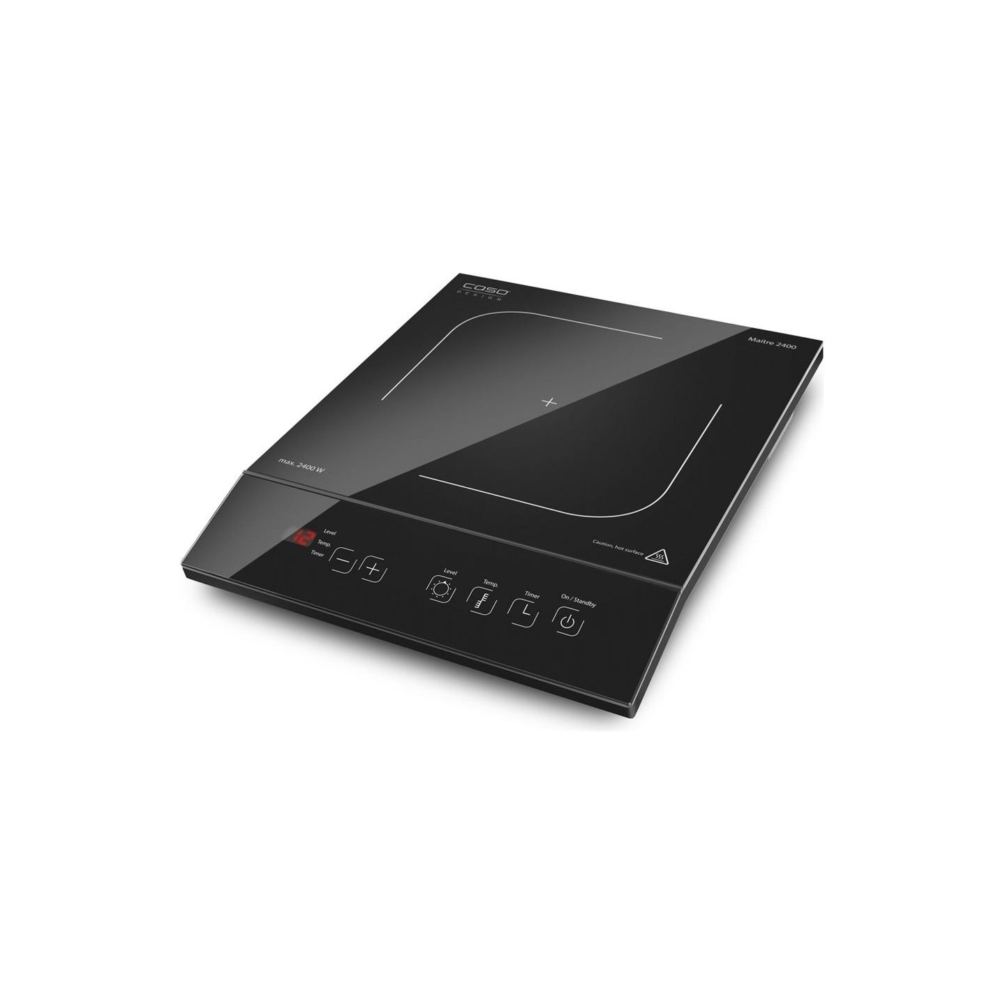 Caso | Free standing table hob | 02230 | Number of burners/cooking zones 1 | Sensor touch control | Induction | Black
