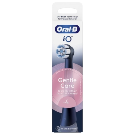 Oral-B | Replaceable toothbrush heads | iO GentleCare | Heads | For adults | Number of brush heads included 4 | Black