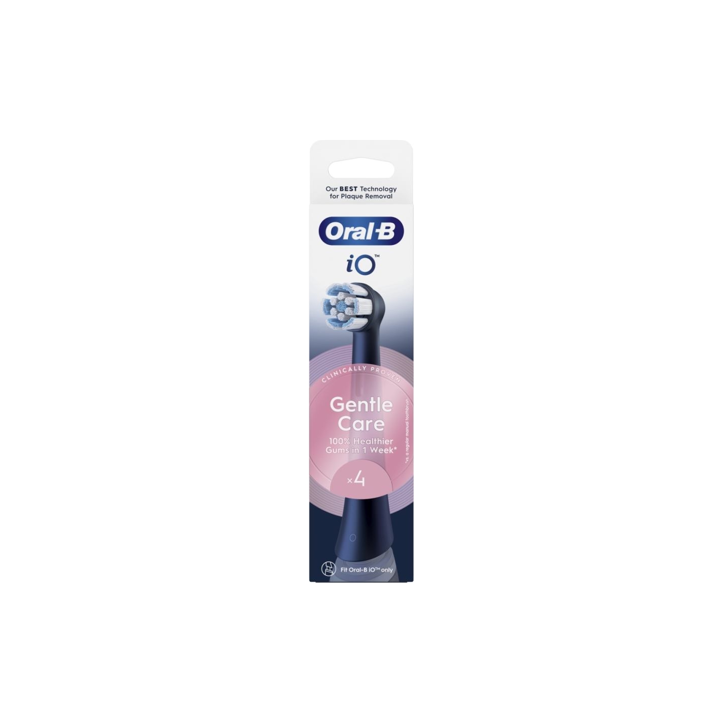 Oral-B | Replaceable toothbrush heads | iO GentleCare | Heads | For adults | Number of brush heads included 4 | Black