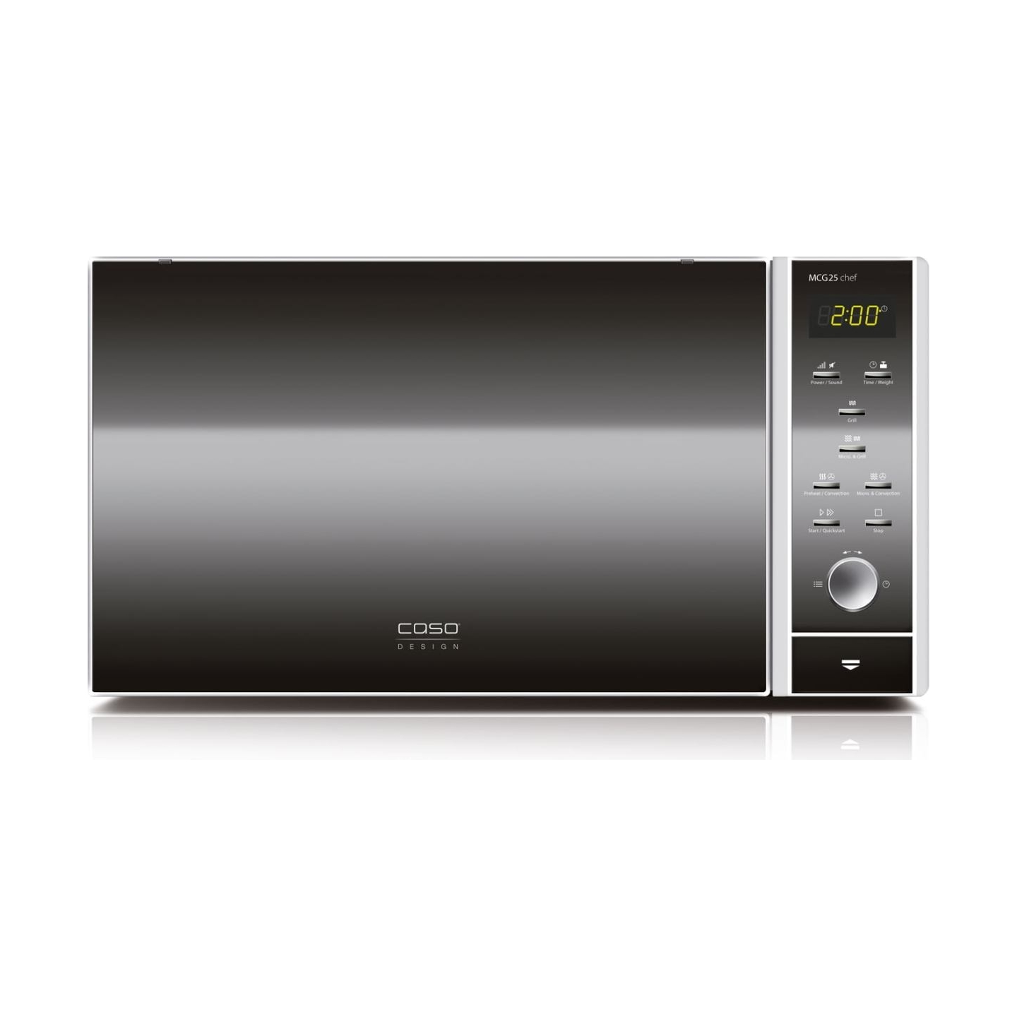 Caso | Microwave Oven with Grill and Convection | MCG 25 Chef | Free standing | 900 W | Convection | 25 L | Grill | Stainless st