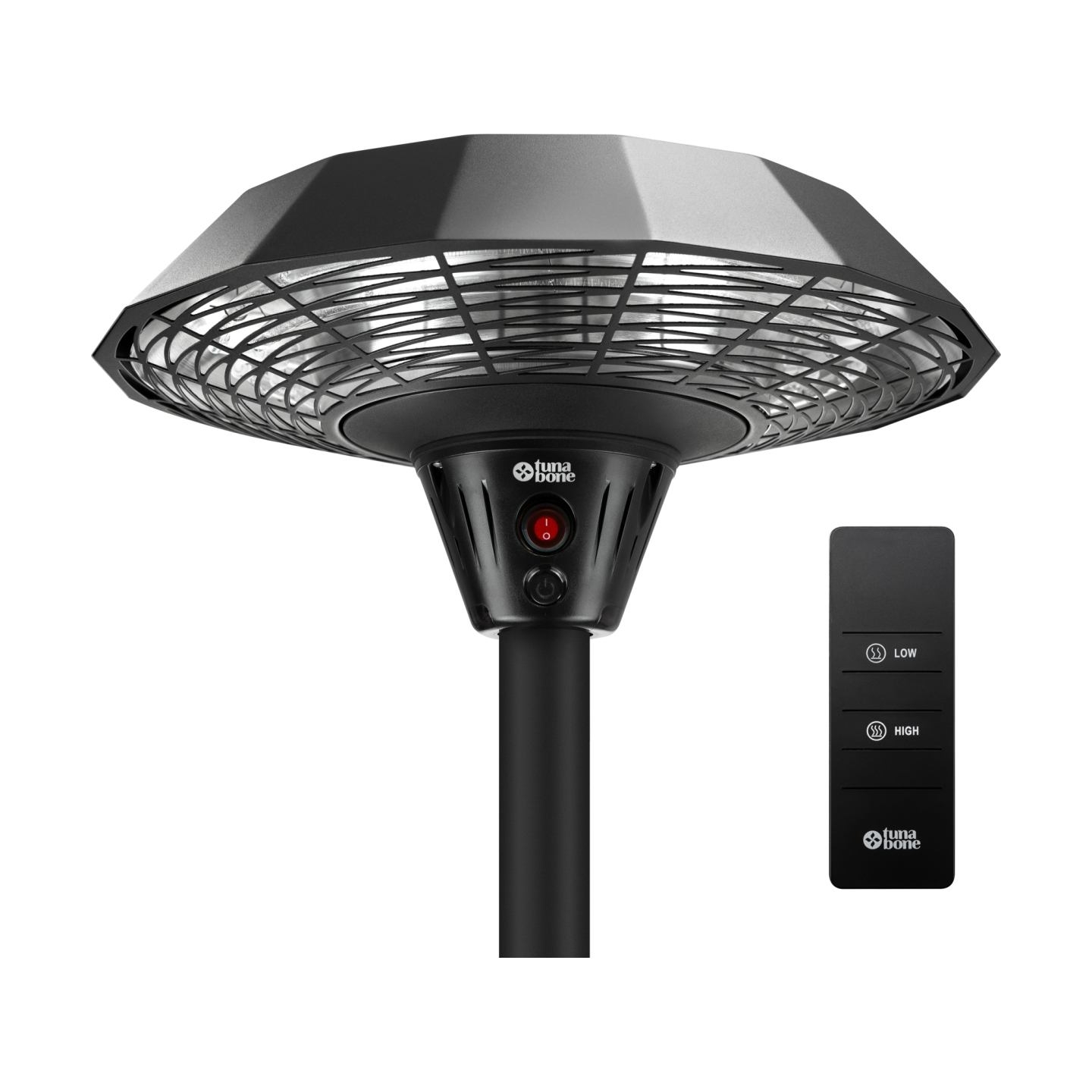 Tunabone | Electric Standing Infrared Patio Heater | TB2068S-01 | Patio heater | 2000 W | Number of power levels 3 | Suitable fo