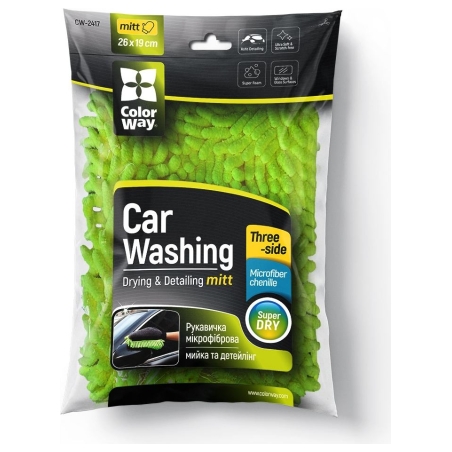 Colorway | CW-2417 | Microfiber car wash and polish glove, double-sided
