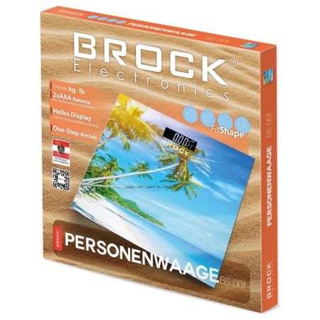Brock BS 001 Bathroom Scale, 2xAAA Battery (included)