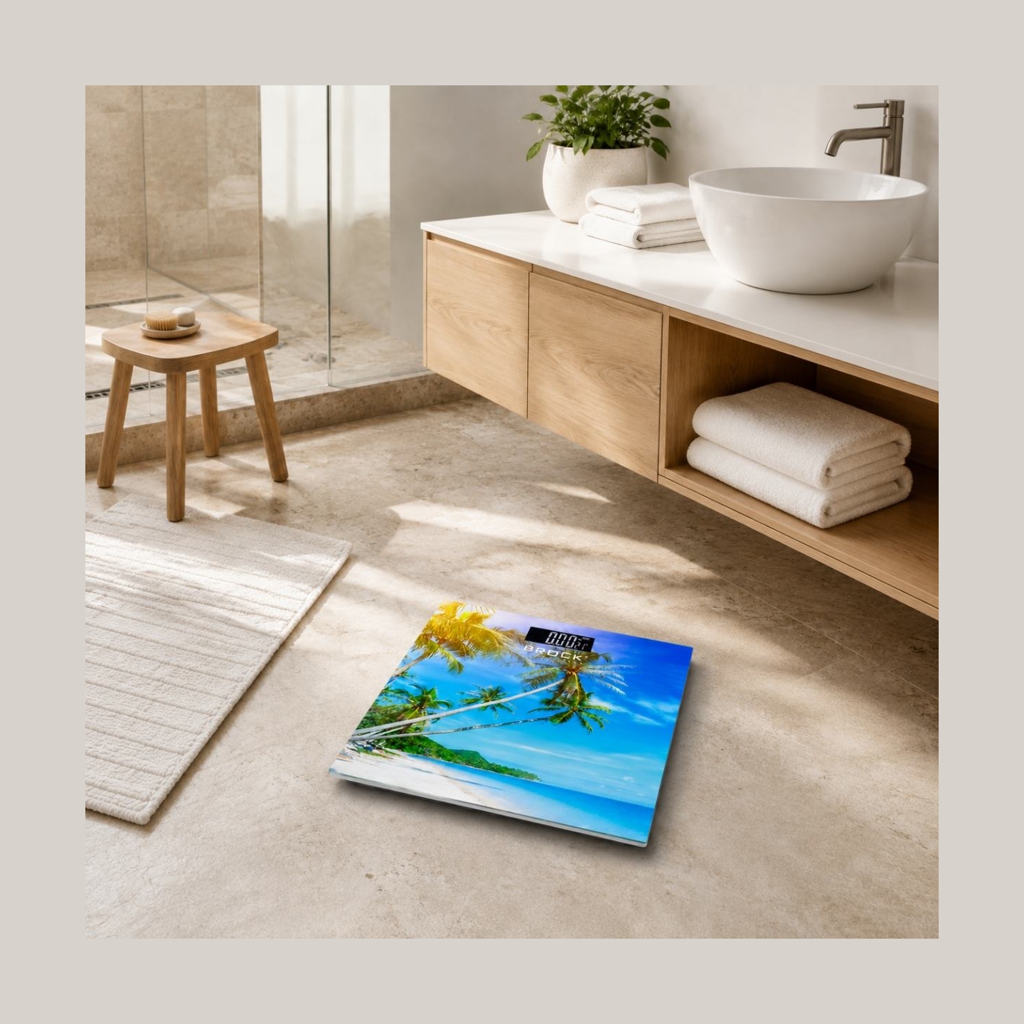 Brock BS 001 Bathroom Scale, 2xAAA Battery (included)
