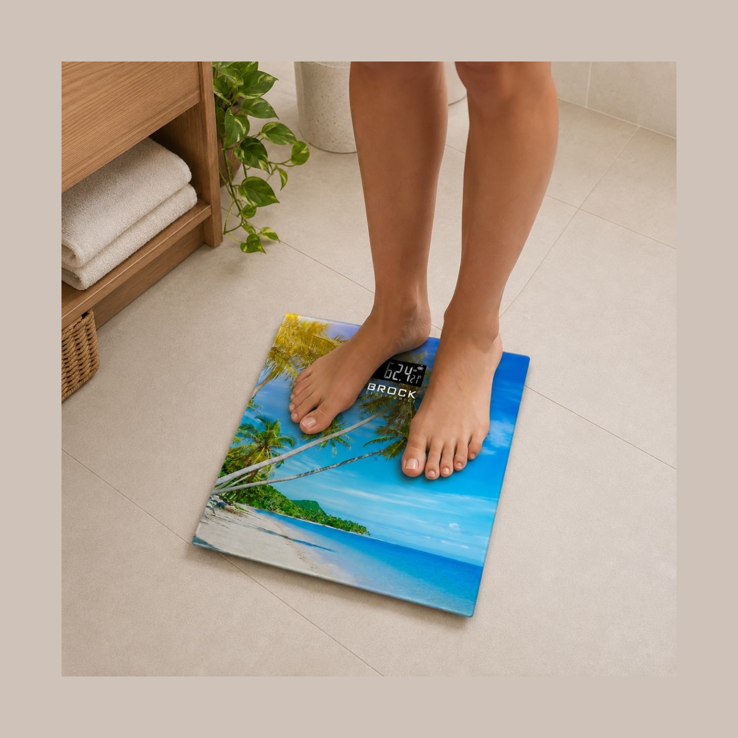 Brock BS 001 Bathroom Scale, 2xAAA Battery (included)