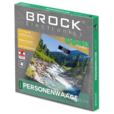 Brock BS 004 Bathroom Scale, 2xAAA Battery (included)