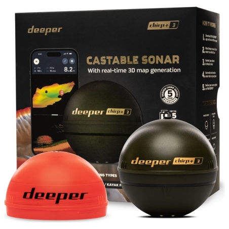 Deeper Smart Sonar Chirp+3 | Sonar | Wi-Fi | Brown Green