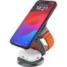 Fixed MagPowerstation Round 3-in-1 foldable wireless charger with MagSafe support | Gray