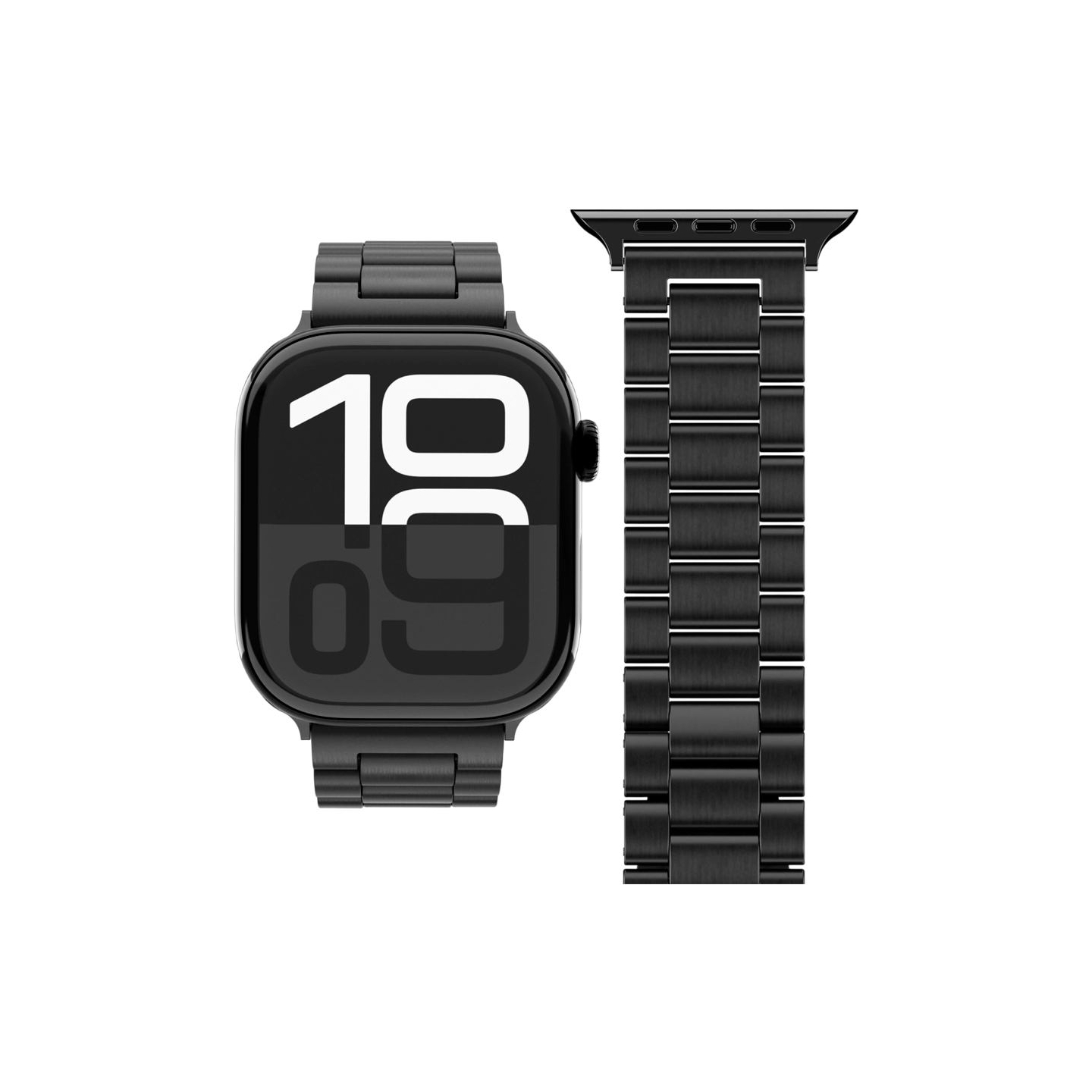 Vonmahlen Link Bracelet 2 44, 45, 46, 49mm One Size, Black
