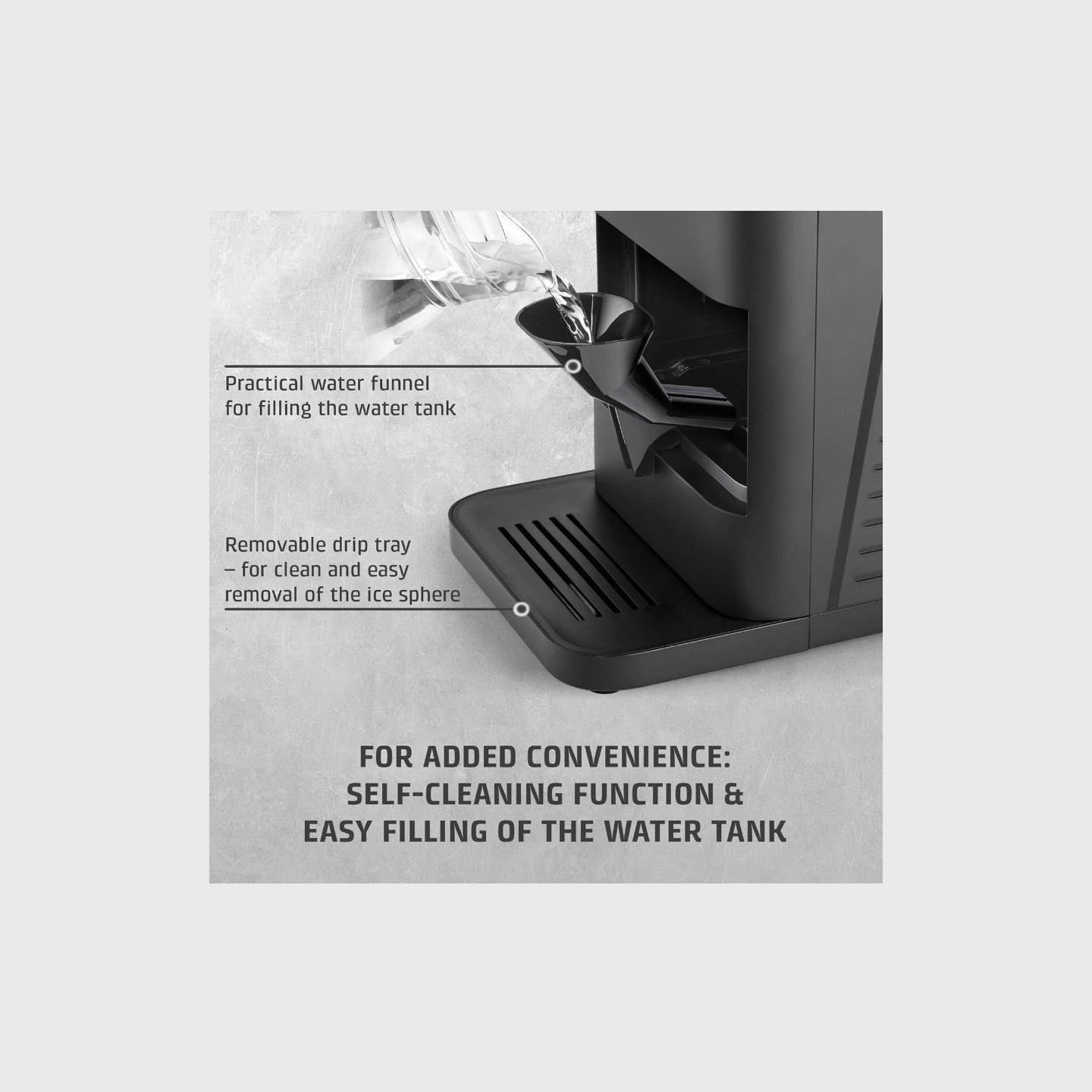 Caso Ice Ball Maker | IceBall Pro | Power 130 W | Capacity 1.3 L | Matt Black