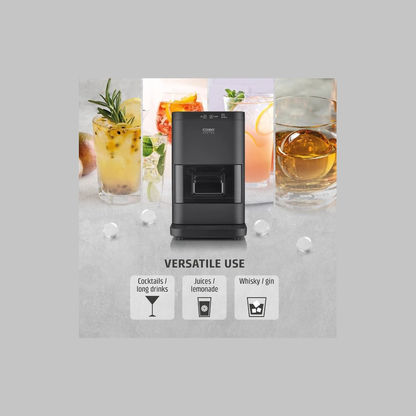 Caso Ice Ball Maker | IceBall Pro | Power 130 W | Capacity 1.3 L | Matt Black