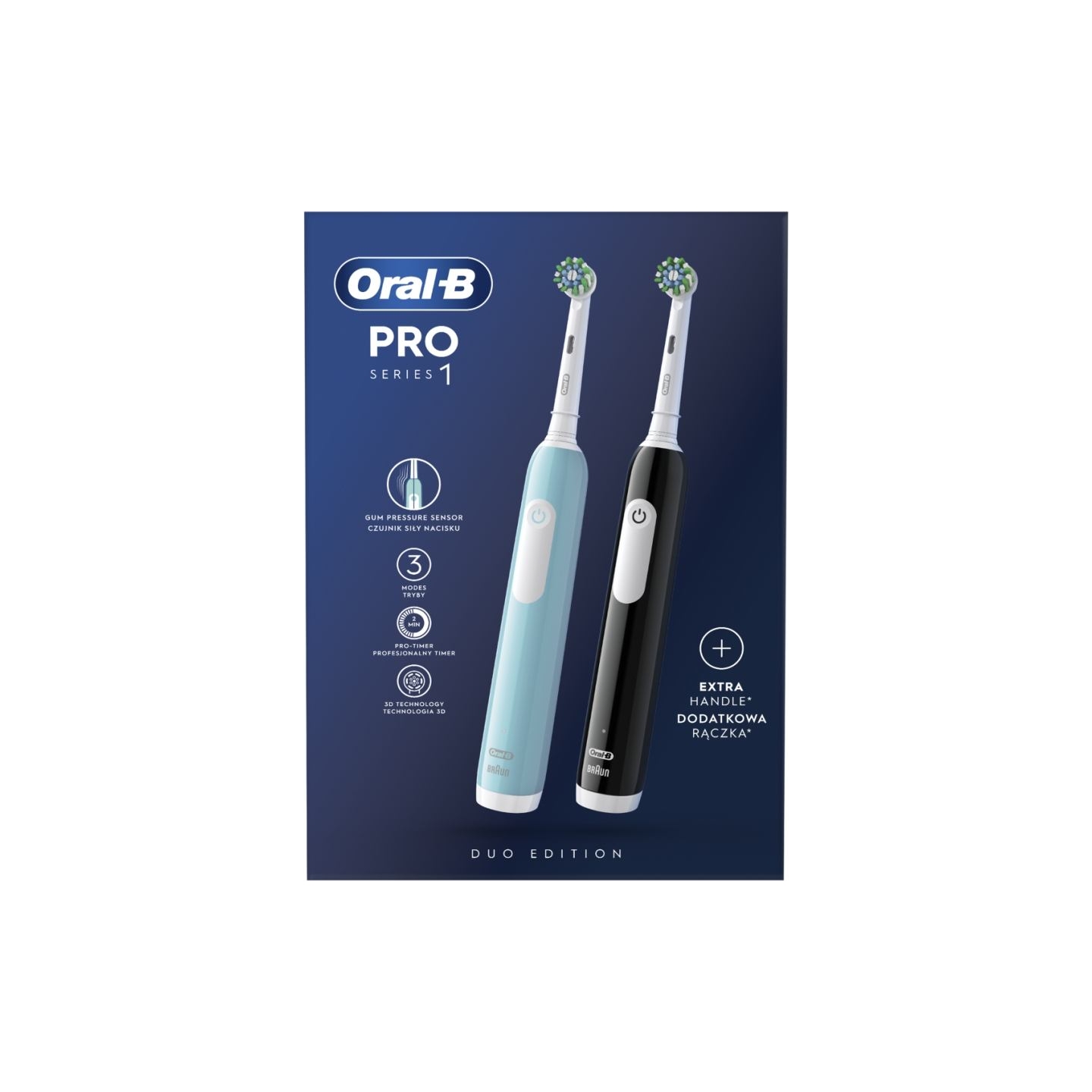 Oral-B | Electric Toothbrush | Pro Series 1 Duo | Rechargeable | For adults | Number of brush heads included 2 | Number of teeth