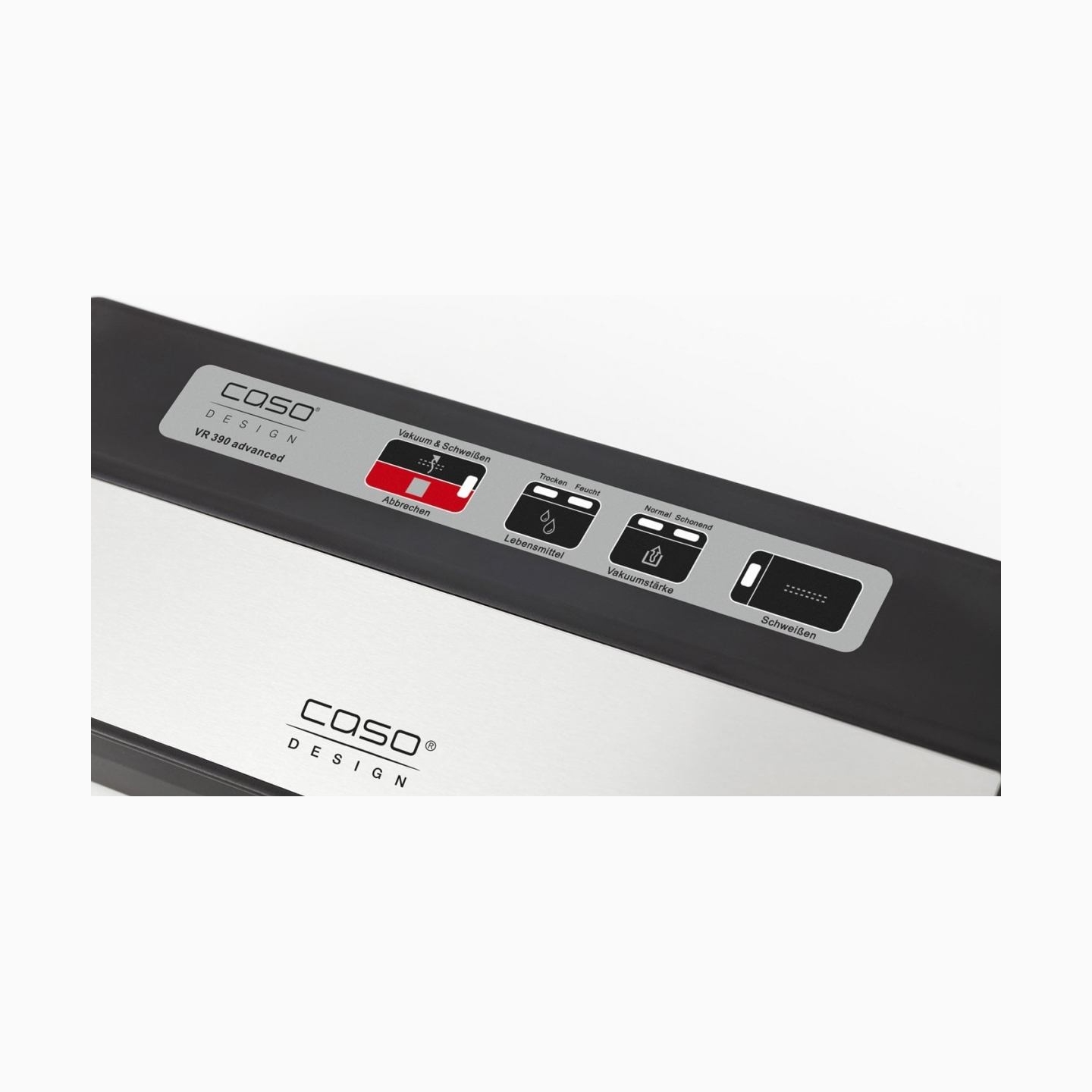 Caso | Bar Vacuum sealer | VR 390 advanced | Power 110 W | Temperature control | Black/Stainless steel
