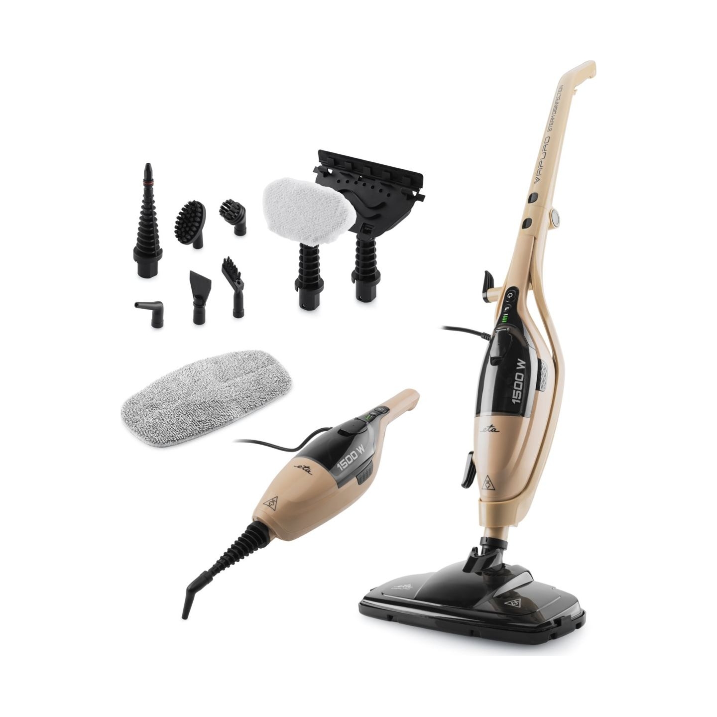 ETA Steam cleaner | Vapuro ETA226190000 | Power 1500 W | Steam pressure 2 bar | Water tank capacity 0.35 L | Brown