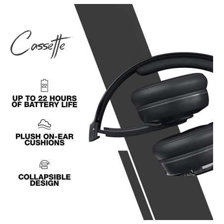 Skullcandy | Wireless Headphones | Cassette | Wireless/Wired | On-Ear | Microphone | Black | Wireless