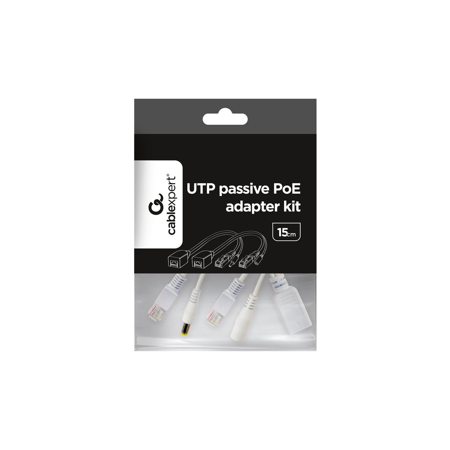 Cablexpert | PP12-POE-0.15M-W | 0.15 m | White | UTP passive PoE adapter kit