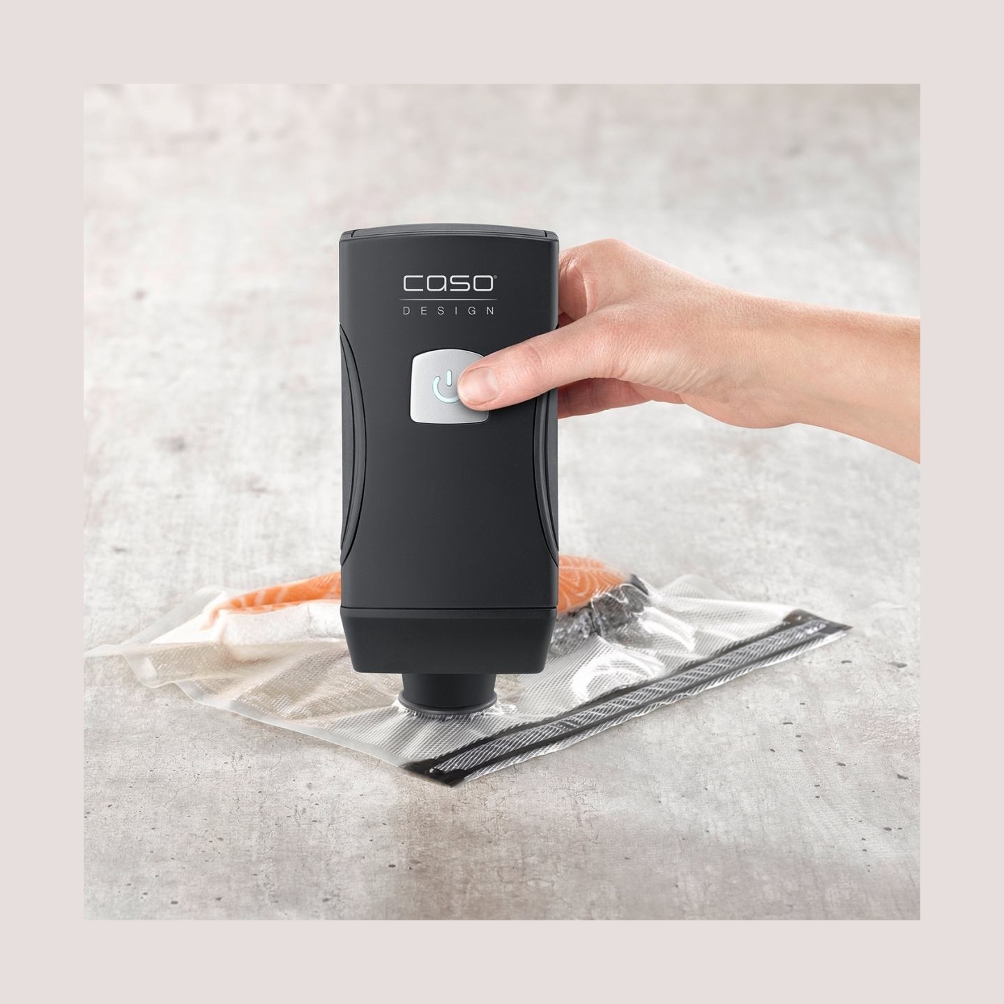 Caso Professional Hand Vacuum Sealer with Accessories | Vacu OneTouch Pro Set | Power 20 W | Black