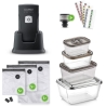Caso Professional Hand Vacuum Sealer with Accessories | Vacu OneTouch Pro Set | Power 20 W | Black