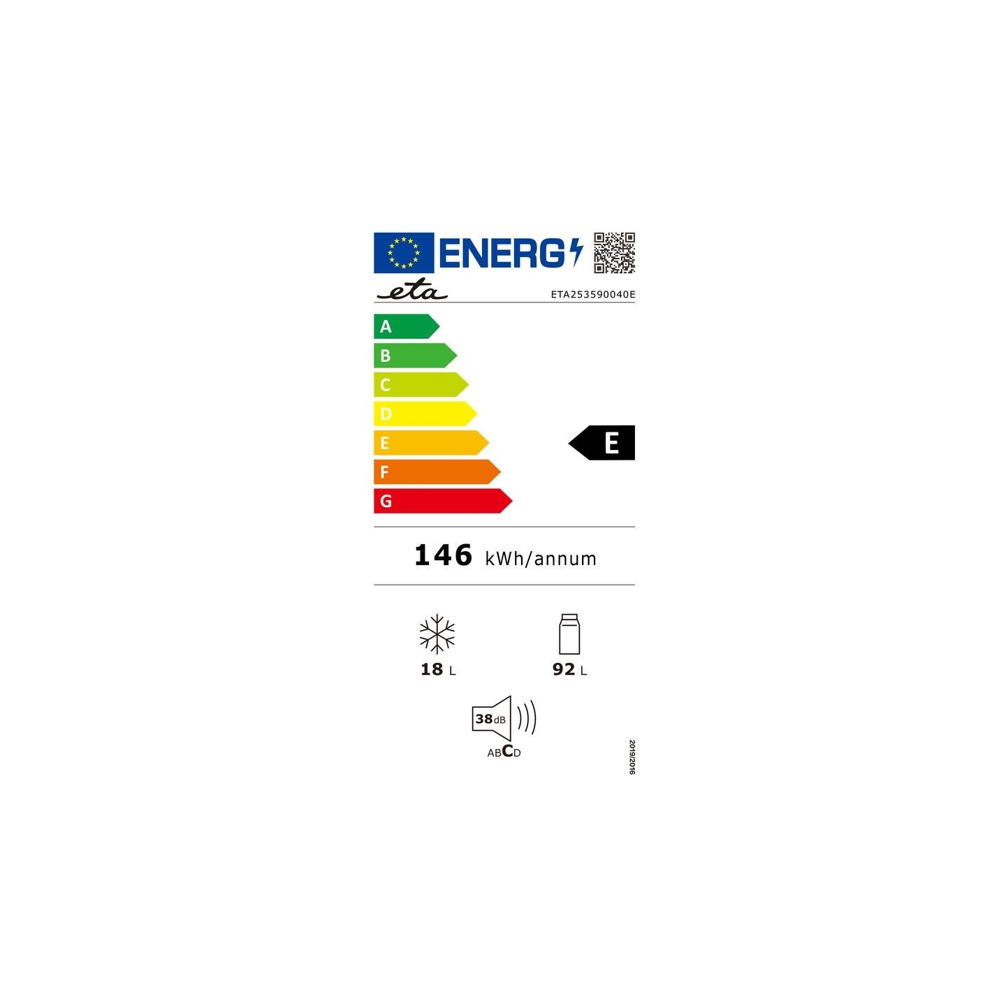 ETA | Refrigerator | ETA253590040E Storio retro | Energy efficiency class E | Free standing | Larder | Height 90 cm | Fridge net
