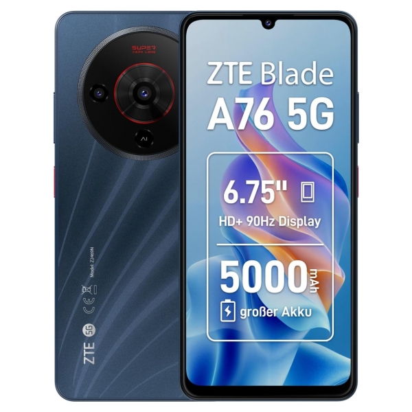 ZTE MOBILE PHONE BLADE A76 5G/4/128GB BLACK ZTE