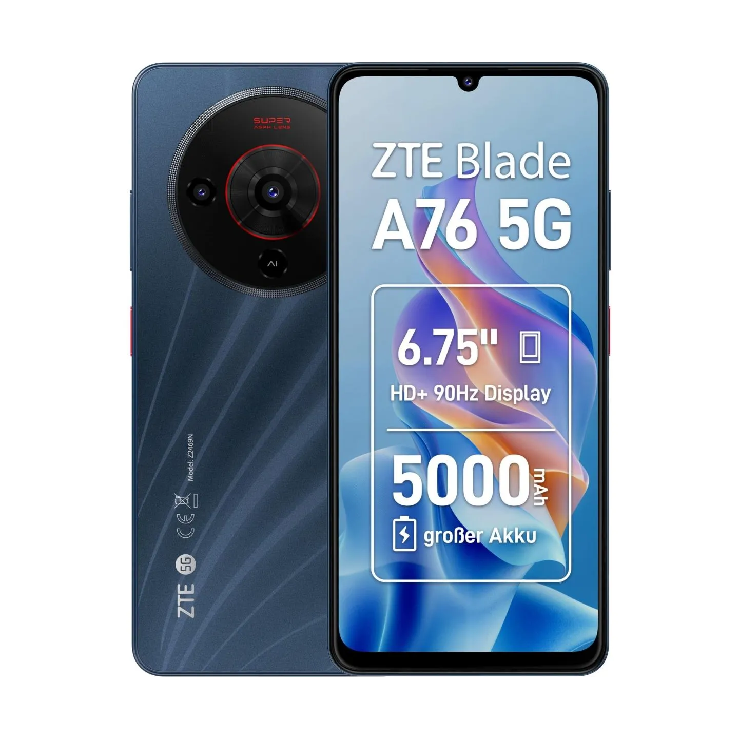 ZTE MOBILE PHONE BLADE A76 5G/4/128GB BLACK ZTE
