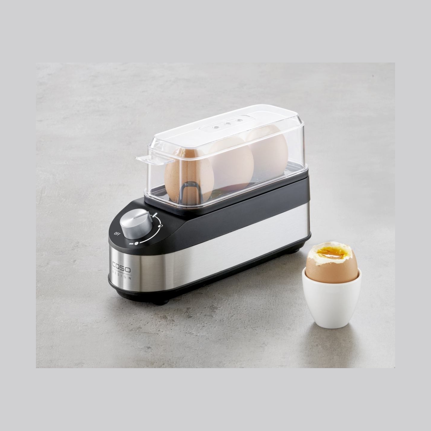 Caso | Egg Cooker | E3 | Black/Stainless Steel | 210 W