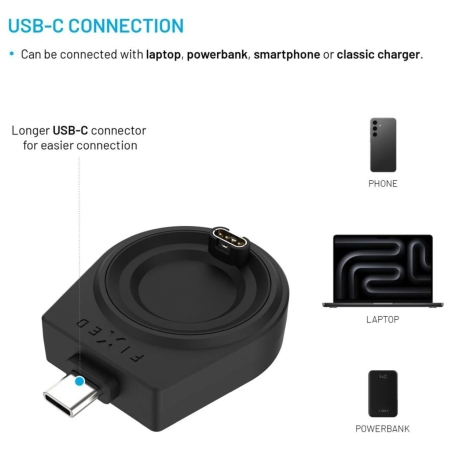 Fixed | Charging USB-C adapter FIXED for smartwatch Garmin Fenix ​​5/6/7/7X/8, Epix, Venu 2/3/3S, Vívoactive 3/4/5