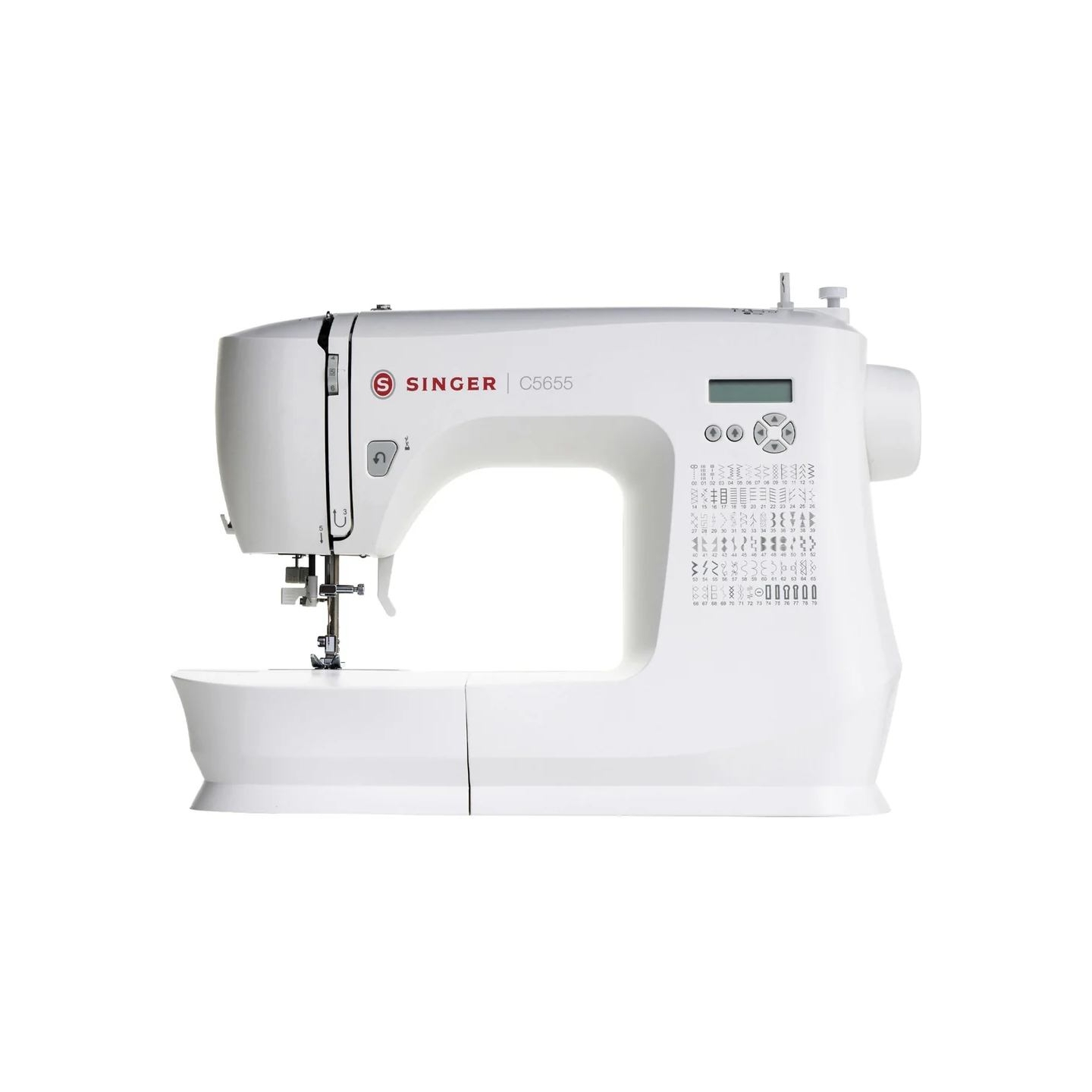 Singer | Sewing Machine | C5655 | Number of stitches 80 | Number of buttonholes 6 | White