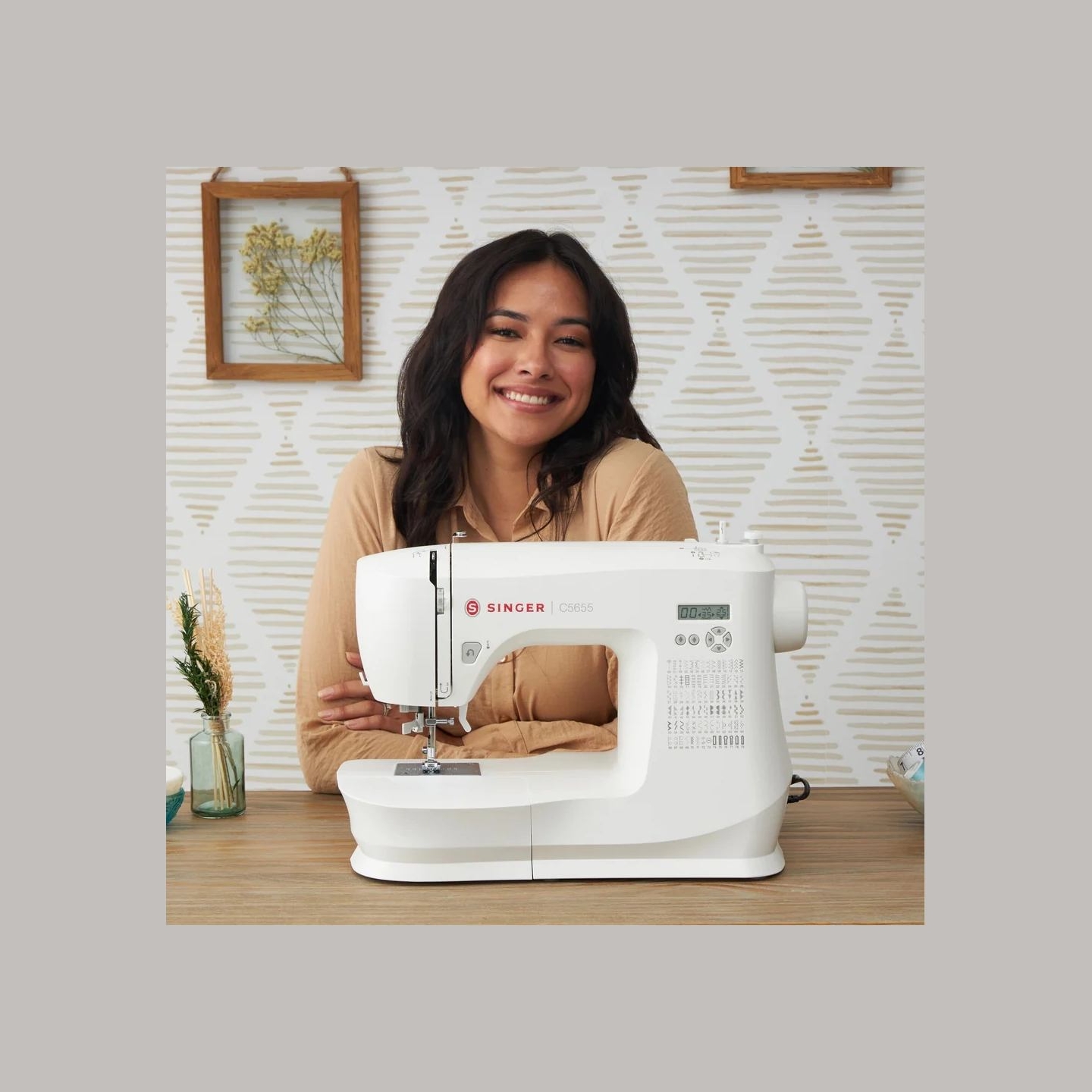 Singer | Sewing Machine | C5655 | Number of stitches 80 | Number of buttonholes 6 | White