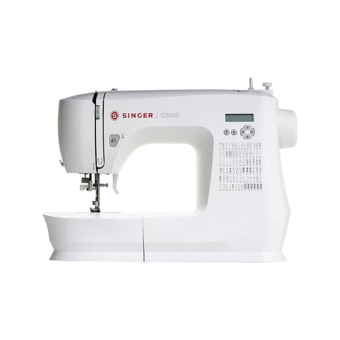 Singer | Sewing Machine | C5655 | Number of stitches 80 | Number of buttonholes 6 | White