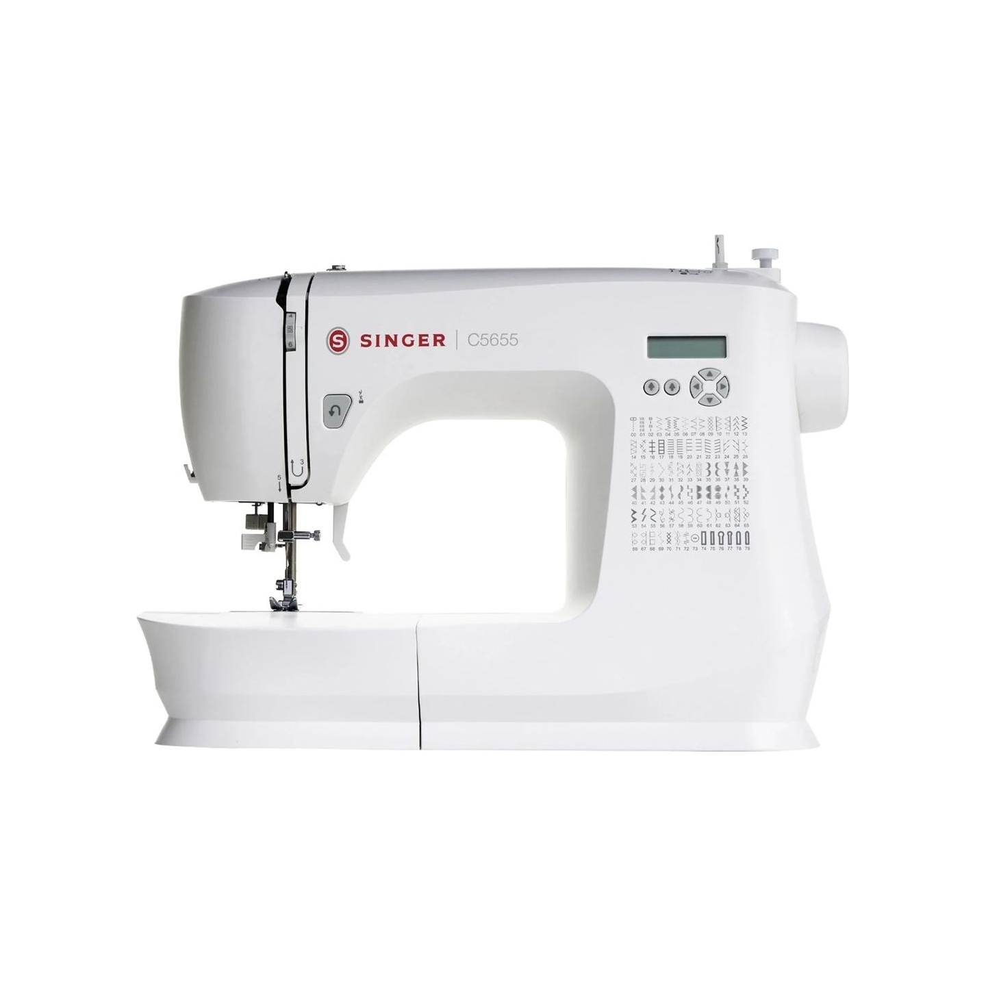 Singer | Sewing Machine | C5655 | Number of stitches 80 | Number of buttonholes 6 | White