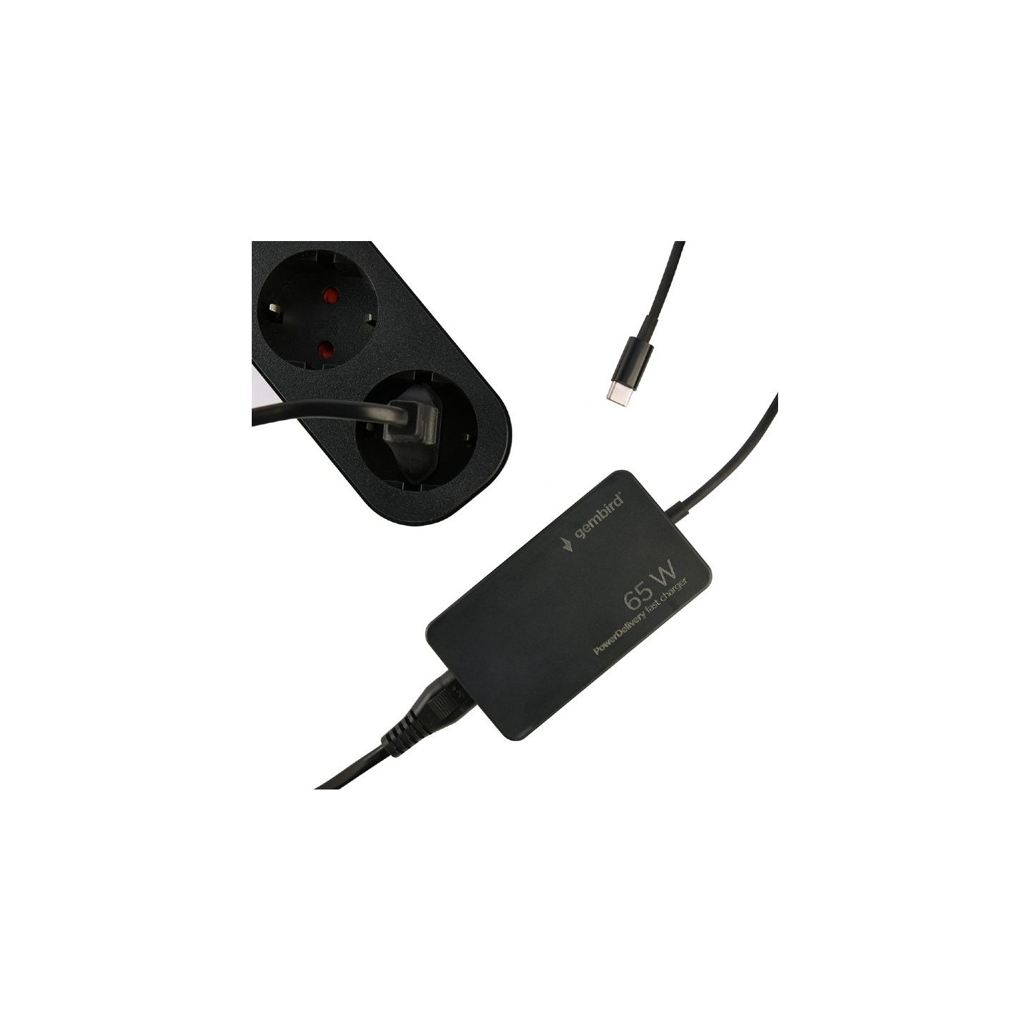 Cablexpert 65 W PowerDelivery GaN USB Type-C Fast Charger | NPA-AC-PDQC65-01