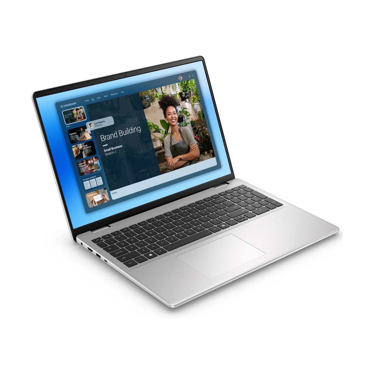 Dell 16 DC16251/Core 5 -120U/16GB/512 SSD/16" FHD+/Intel UHD/FgrPr/WLAN + BT/US Kb/4 Cell/W11Pro/Platinum Silver/3yrs Prosupport
