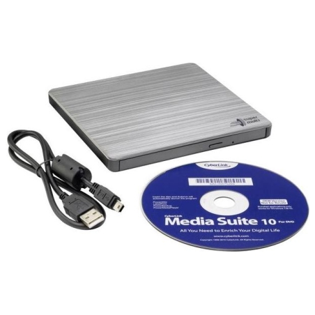 H.l Data Storage | Ultra Slim Portable DVD-Writer | GP60NS60 | Interface USB 2.0 | DVD±R/RW | CD read speed 24 x | CD write spee