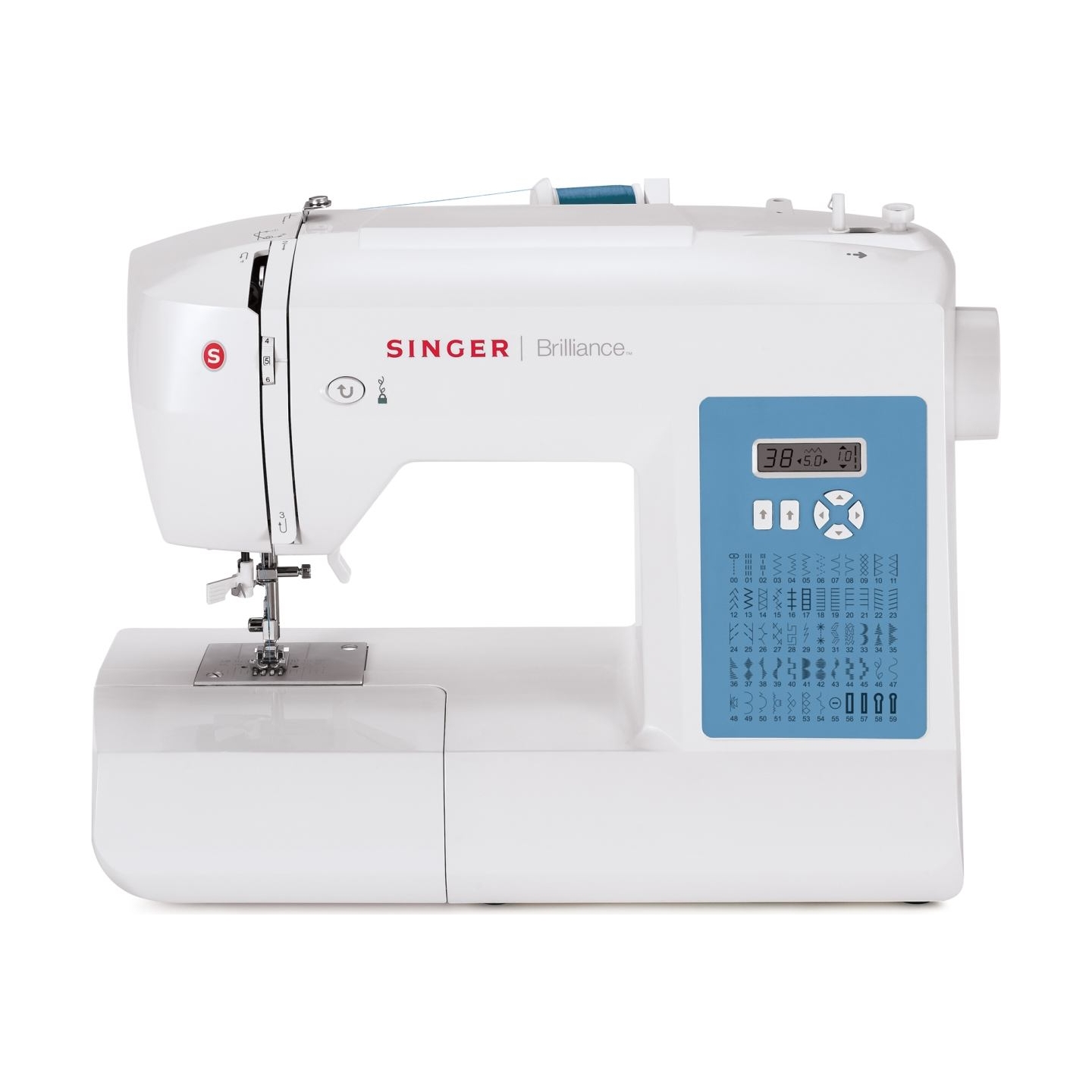 Singer | Sewing Machine | 6160 Brilliance | Number of stitches 60 | Number of buttonholes 6 | White