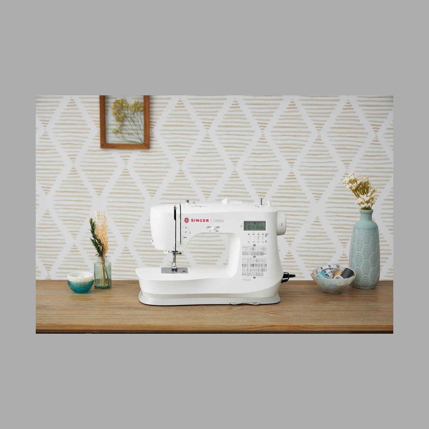 Singer | Sewing Machine | C5955 | Number of stitches 417 | Number of buttonholes 8 | White
