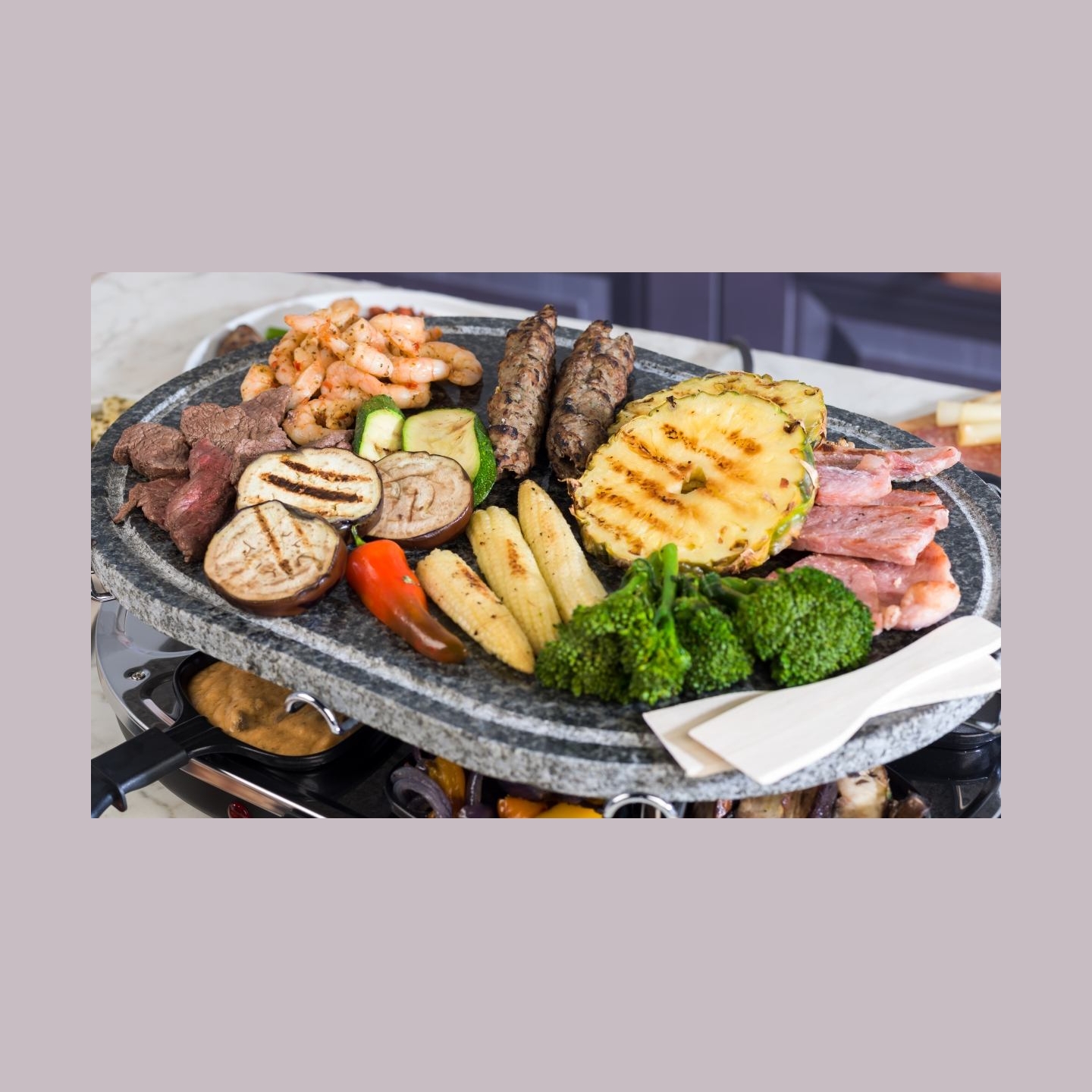 Giles & Posner EK1872GV2VDE Tabletop Stone Raclette