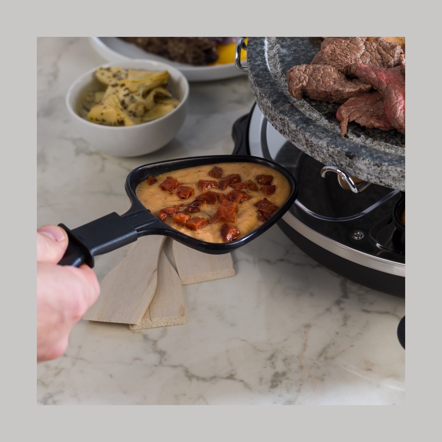 Giles & Posner EK1872GV2VDE Tabletop Stone Raclette