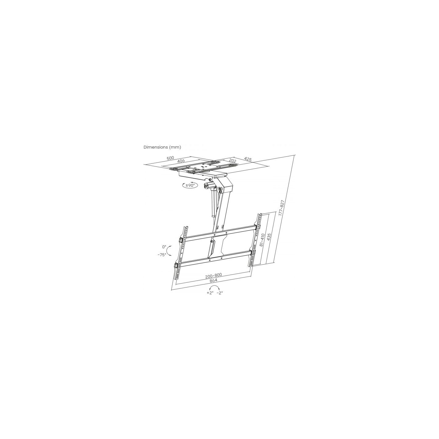 Maclean Electric TV ceiling mount MC-109 T