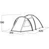 Easy Camp Family tent | Kinn 5 | 5 person(s) | Green