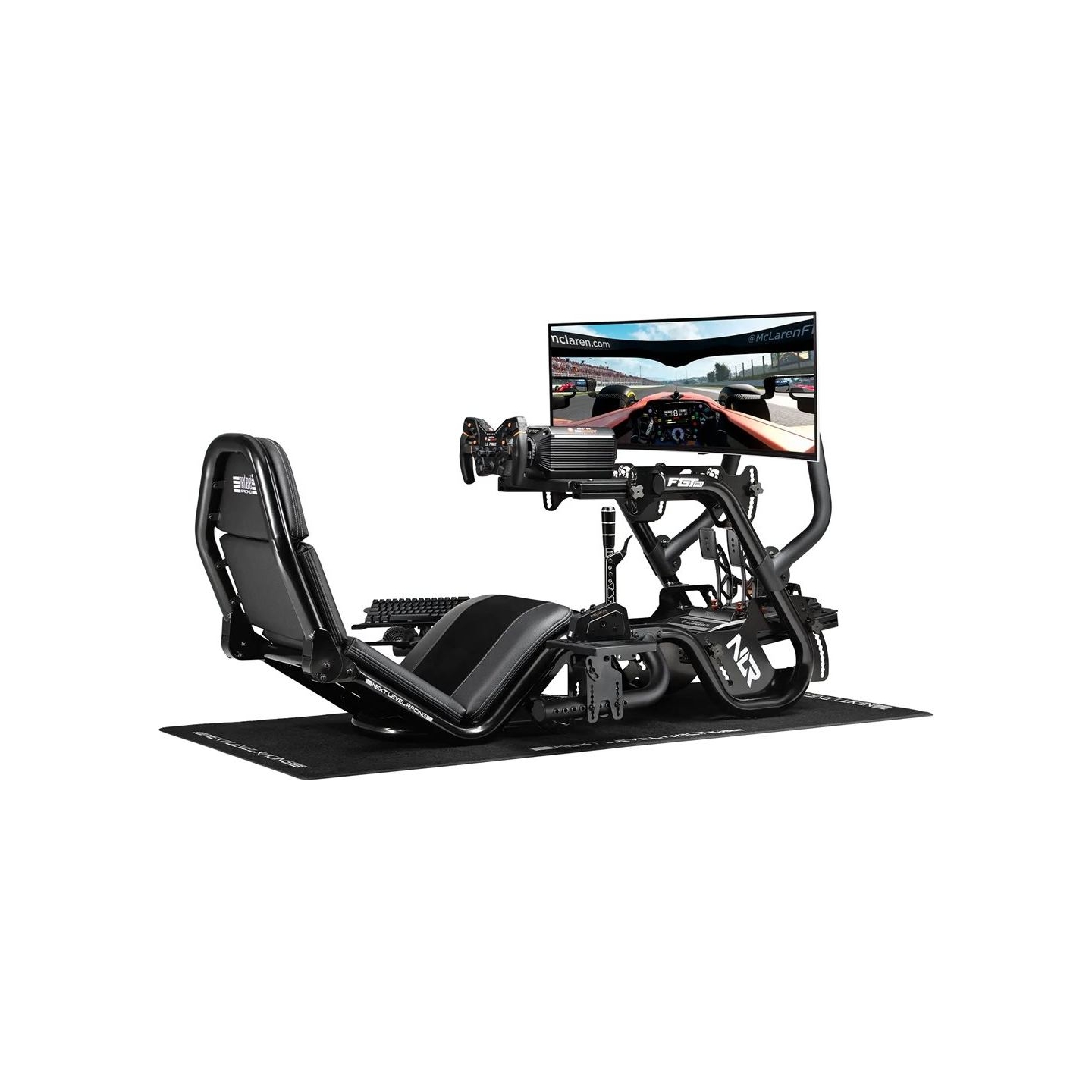 Next Level Racing | Steel | Racing Simulator Cockpit | F-GT Pro Formula and GT Grey Edition | Grey