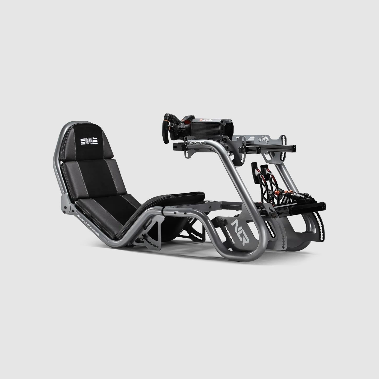 Next Level Racing | Steel | Racing Simulator Cockpit | F-GT Pro Formula and GT Grey Edition | Grey
