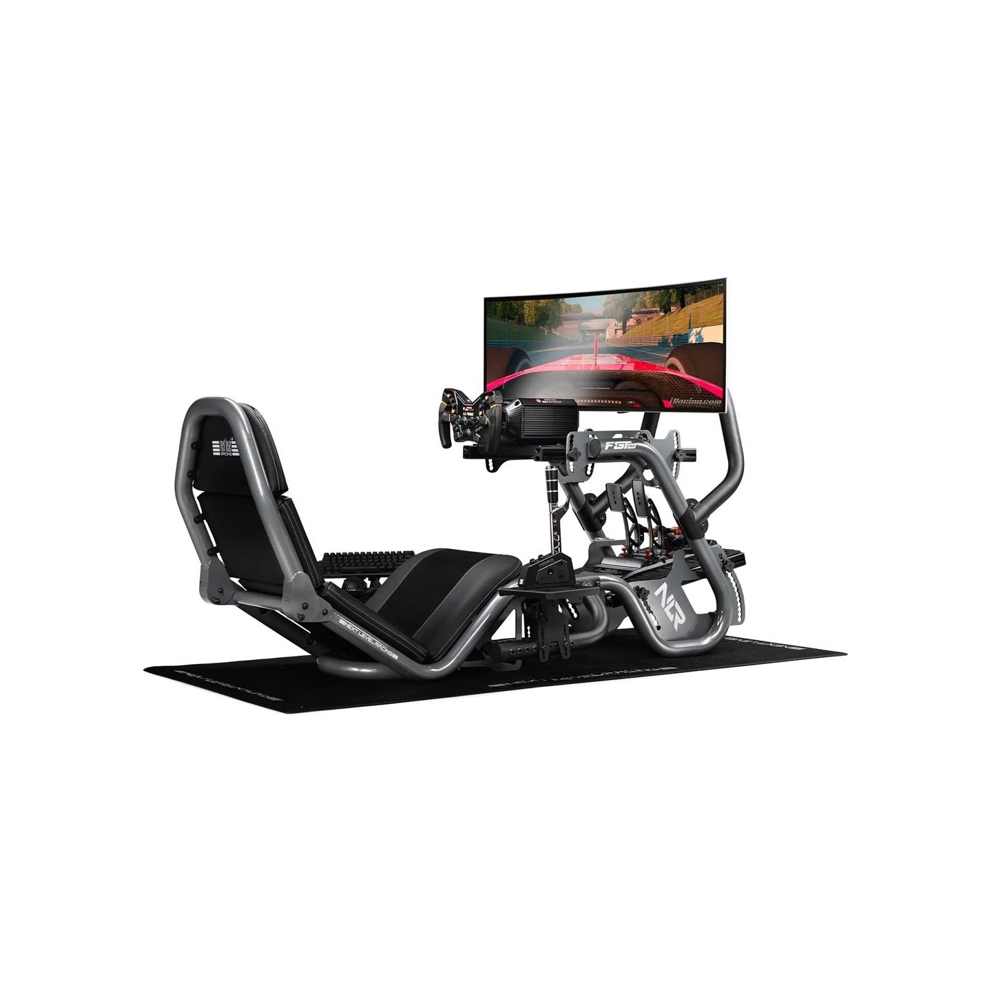 Next Level Racing | Steel | Racing Simulator Cockpit | F-GT Pro Formula and GT Grey Edition | Grey