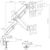 White Shark KHUFU-I GMS-3210 / 1 Monitor Desktop Mount
