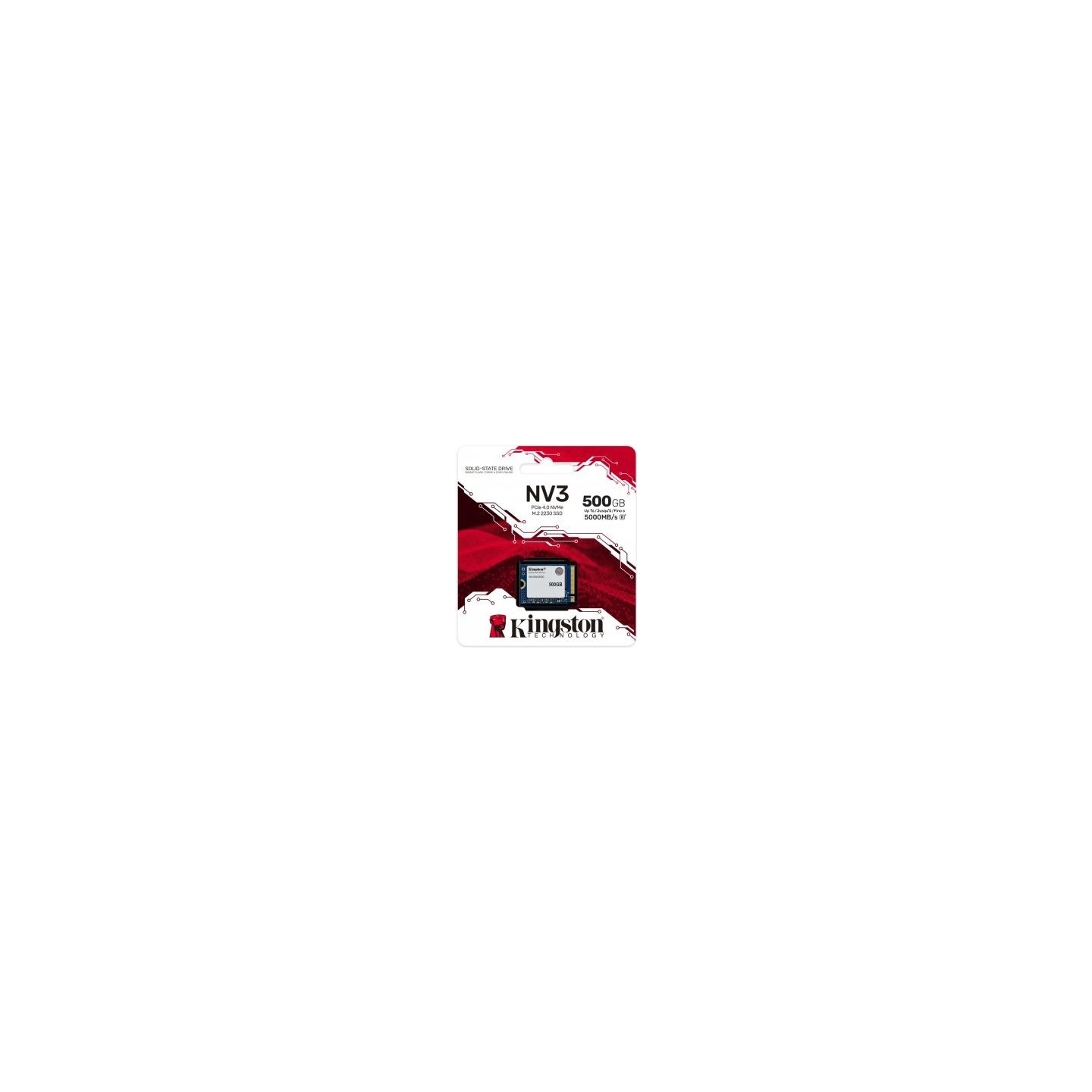 Kingston 500GB NV3 SSD M.2 2230 PCIe 4.0 NVMe, Read: 5,000/ Write: 3,000MB/s