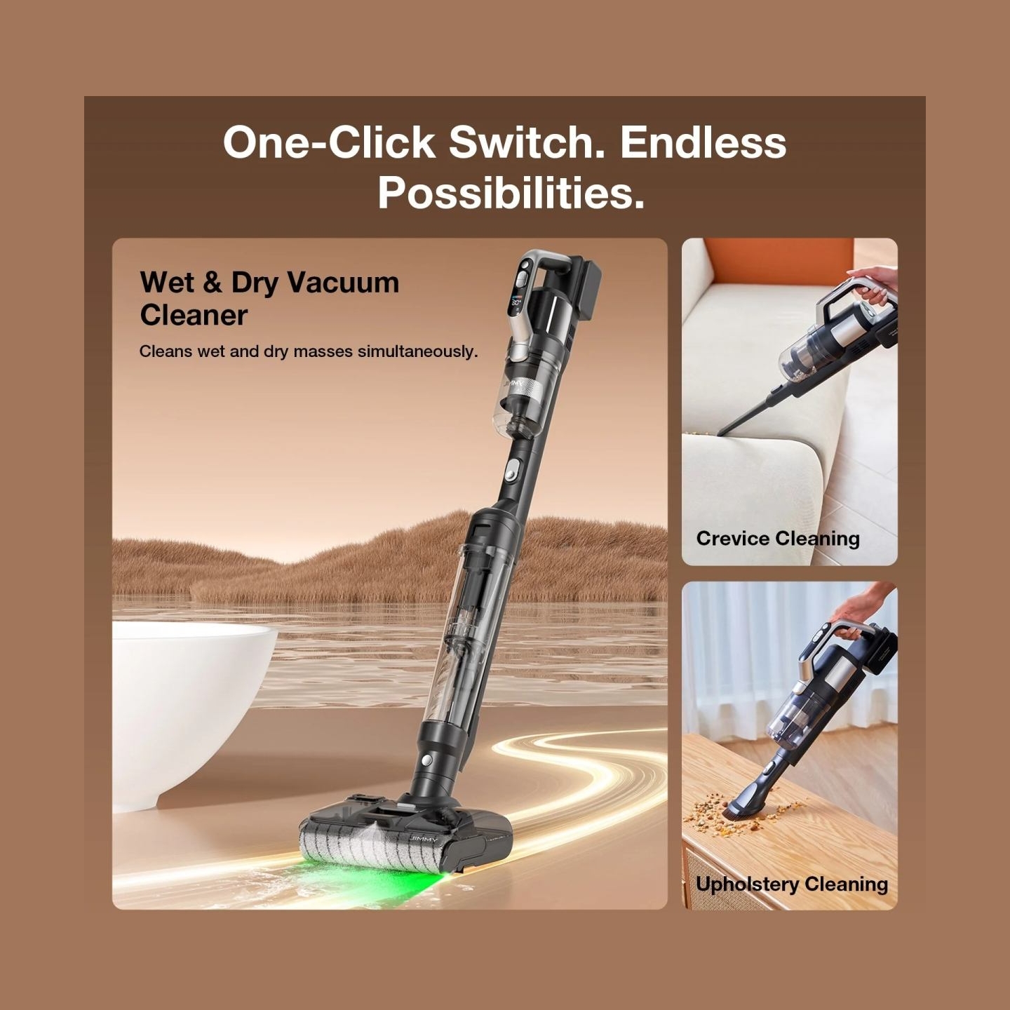 Jimmy Vacuum Cleaner and Washer | PW11 Plus | Cordless operating | Washing function | 400 W | 21.6 V | Operating time (max) 40-7