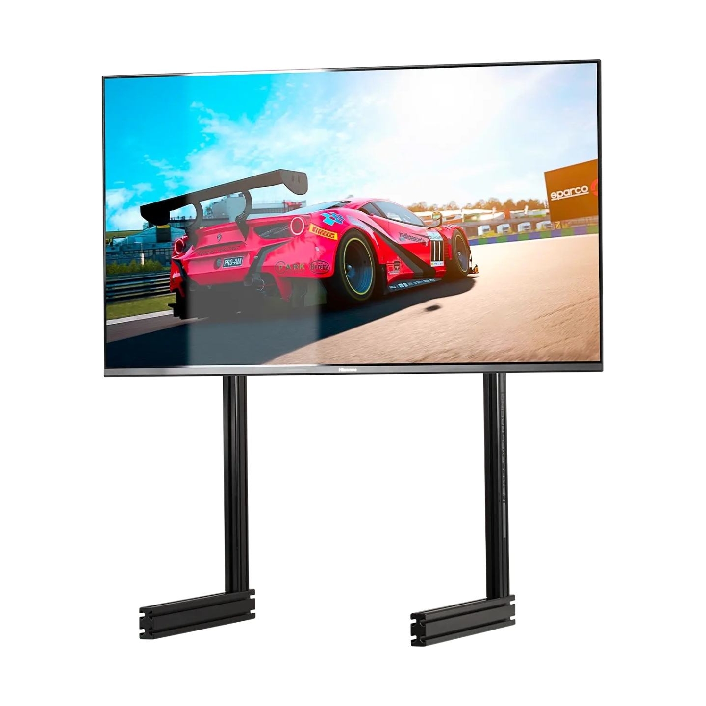 Next Level Racing Floor stand | ELITE Free Standing Single Monitor Stand | Vertical adjustment | 65 " | Black