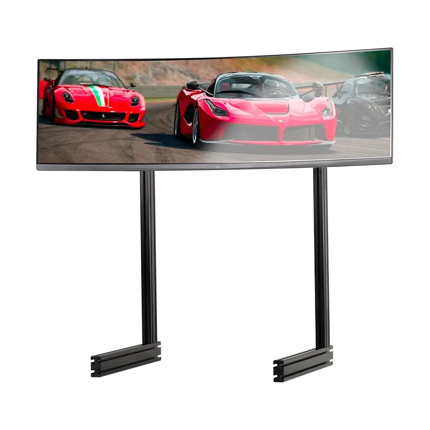 Next Level Racing Floor stand | ELITE Free Standing Single Monitor Stand | Vertical adjustment | 65 " | Black