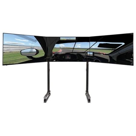 Next Level Racing Floor stand | Round Tube Freestanding Single Monitor Stand | Up to 3x43 " | Height adjustment, Tilt | Maximum 