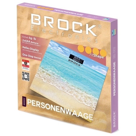 Brock BS 002 Bathroom Scale, 2xAAA Battery (included)